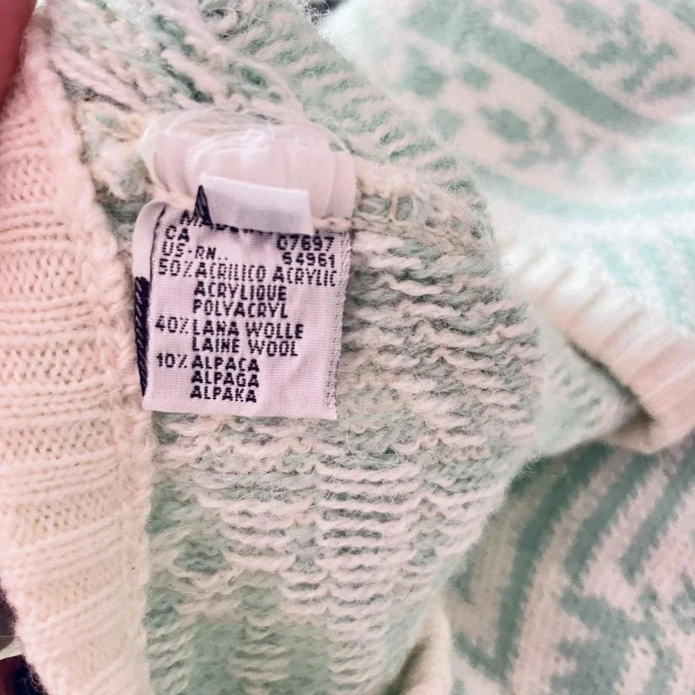 Vintage Benetton Wool Sweater Vest – Western Pastel Vibes (Size L)